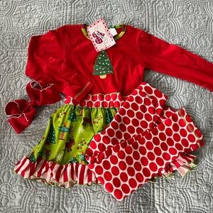 NWT Anne Loren Holiday Outfit - Sz 4/5T